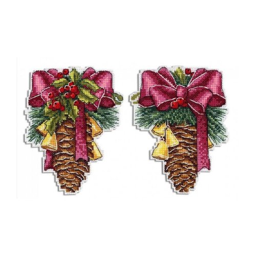 (image for) Christmas Cone Plastic Canvas Ornament Kit